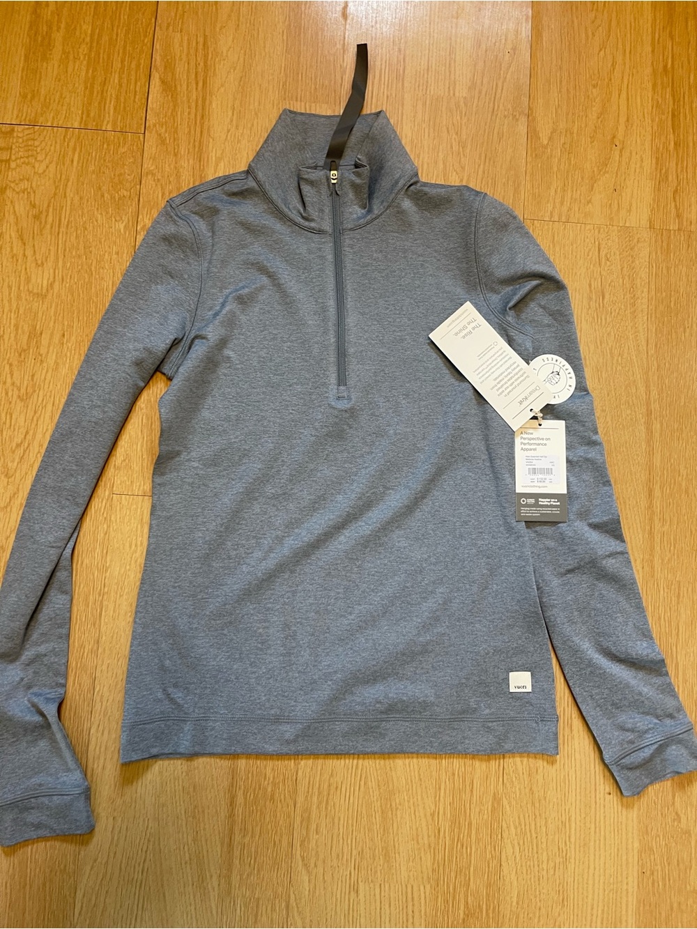 Womens vuori extra small halo long sleeve half zip new
